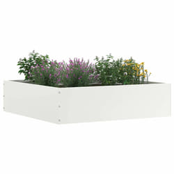 Bordure De Pelouse 6 Pcs Blanc 50 X 50 X 13 Cm Acier Vidaxl
