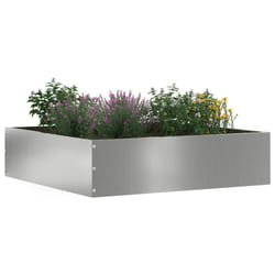 Bordure De Pelouse Argent 50 X 50 X 13 Cm Acier Galvanisé Vidaxl