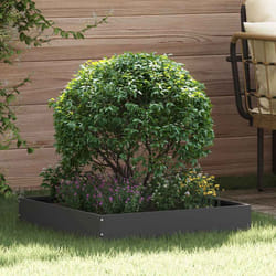 Bordure De Pelouse 6 Pcs Noir 60 X 60 X 13 Cm Acier Vidaxl
