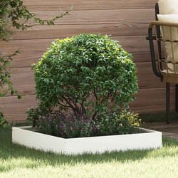 Bordure De Pelouse 6 Pcs Blanc 60 X 60 X 13 Cm Acier Vidaxl