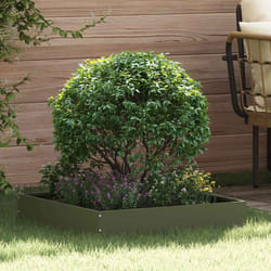 Bordure De Pelouse 6 Pcs Vert Olive 60 X 60 X 13 Cm Acier Vidaxl