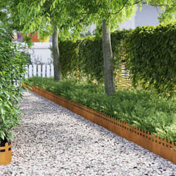 Bordures De Pelouse 20 Pcs Rouillé 103 X 0,05 X 22 Cm Vidaxl