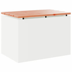 Banc De Jardin Blanc 60 X 40 X 43 Cm Acier Vidaxl