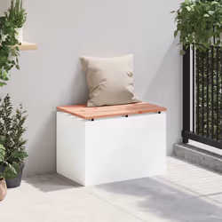 Banc De Jardin Blanc 60 X 40 X 43 Cm Acier Vidaxl - Vue supplémentaire 2