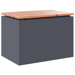 Banc De Jardin Anthracite 60 X 40 X 43 Cm Acier Vidaxl