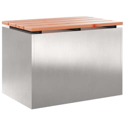 Banc De Jardin Argent 60 X 40 X 43 Cm Acier Inoxydable Vidaxl