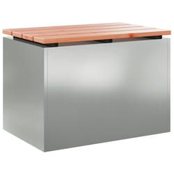 Banc De Jardin Argent 60 X 40 X 43 Cm Acier Galvanisé Vidaxl