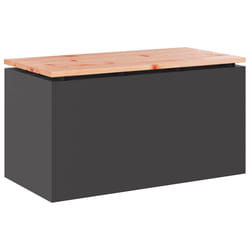 Banc De Jardin Noir 80 X 40 X 43 Cm Acier Vidaxl