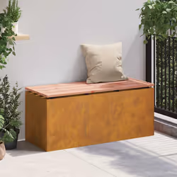 Banc De Jardin Rouillé 100 X 40 X 43 Cm Vidaxl - Vue supplémentaire 2