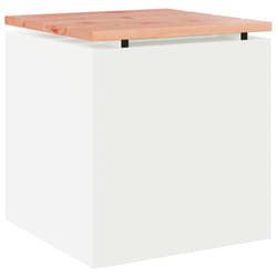 Banc De Jardin Blanc 40 X 40 X 43 Cm Acier Vidaxl