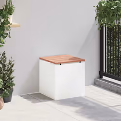 Banc De Jardin Blanc 40 X 40 X 43 Cm Acier Vidaxl - Vue supplémentaire 2