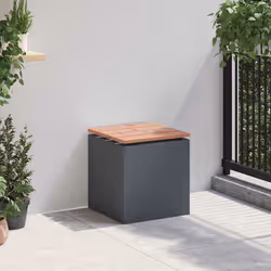 Banc De Jardin Anthracite 40 X 40 X 43 Cm Acier Vidaxl - Vue supplémentaire 2