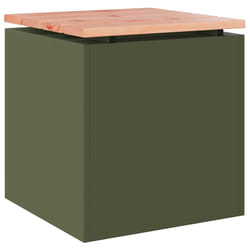 Banc De Jardin Vert Olive 40 X 40 X 43 Cm Acier Vidaxl