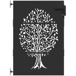Porte de Jardin, Portail de Jardin 85x75 cm Design Arbre en Acier Corten Vidaxl