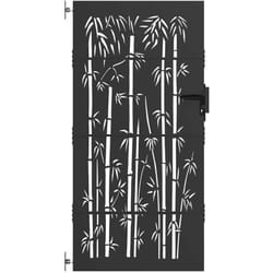 Vidaxl - Porte de Jardin Noir 105 x 200 cm Acier peint par poudre