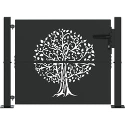 Porte de Jardin Autre Noir 105 x 100 cm Acier peint par poudre Vidaxl