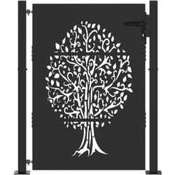 Porte de Jardin, Porte de jardin 105x75 cm Acier Corten Design Arbre Vidaxl