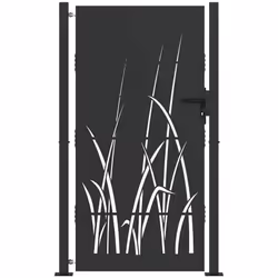Cette porte de jardin en métal mixe style et fonctionnalité. Elle est faite pour accueillir vos amis dans votre espace extéri ...