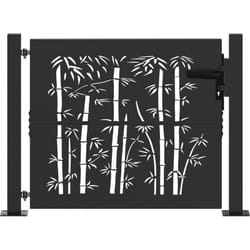 Porte de Jardin Autre Noir 105 x 100 cm Acier peint par poudre Vidaxl