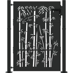 Porte de Jardin Autre Noir 105 x 150 cm Acier peint par poudre Vidaxl