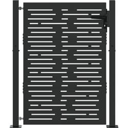 Porte de Jardin Noir 105 x 125 cm Acier peint par poudre vidaXL