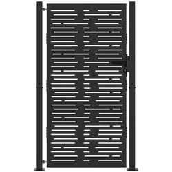 Porte de Jardin, Portail de Jardin 105x75 cm Design Carré en Acier Corten Vidaxl