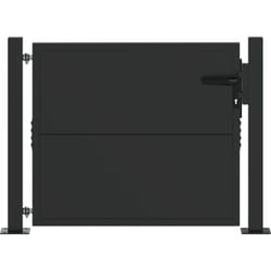 Porte de Jardin Noir 100 x 100 cm Acier peint par poudre Vidaxl