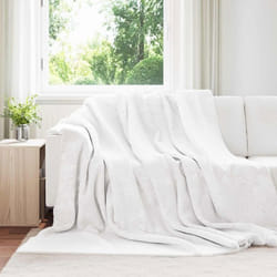 Plaid polaire VIDAXL blanc 240 x 270 cm - Couverture légère et moelleuse