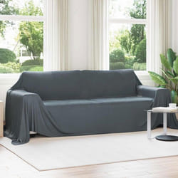 VIDAXL Plaid polaire gris foncé 350 x 270 cm - Couverture douce en polyester