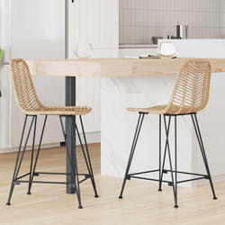Chaise De Bar 2 Pcs Naturel 44,5 X 54,5 X 97,5 Cm Vidaxl