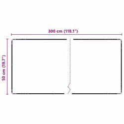 Tapis Couloir Noir 50 X 300 Cm Vidaxl - Vue supplémentaire 2