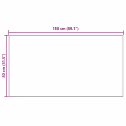 Tapis Couloir Gris 80 X 150 Cm Tissu Vidaxl - Vue supplémentaire 2
