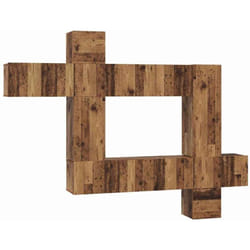 Vidaxl - Ensemble meuble tv 10 pcs Bois ancien 30,5 x 30 x 90 cm