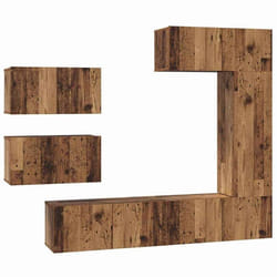 Vidaxl - Ensemble Meuble Tv 6 Pcs Bois Ancien 30,5 X 30 X 90 Cm