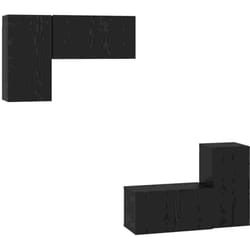 Vidaxl - Ensemble de meuble tv 4 pcs Chêne Noir 60 x 30 x 30 cm