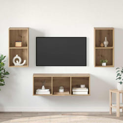 Vidaxl - Ensemble Meuble Tv Chêne Artisanal 37 X 37 X 107 Cm