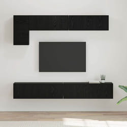 Vidaxl - Ensemble Meuble Tv Montage Mural 5 Pcs Chêne Noir