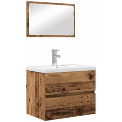 Ensemble De Mobilier De Salle De Bain 3 Pcs Bois Ancien Vidaxl