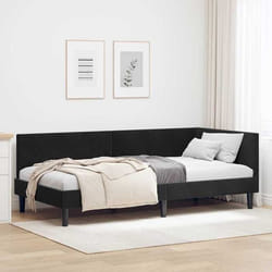 vidaXL Cadre de lit - Mobilier de chambre - Coin en velours - Design contemporain - Bois reconstitué - Tête de lit réglable