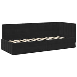 Cadre De Lit D'Angle Noir 80 Cm X 200 Cm Velours Vidaxl