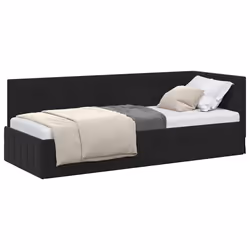 Cadre De Lit D'Angle Noir 80 Cm X 200 Cm Velours Vidaxl - Vue supplémentaire 2