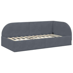 Cadre De Lit D'Angle Gris Foncé 80 X 200 Cm Velours Vidaxl