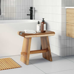 Tabouret De Salle De Bain Naturel 50 X 30 X 45 Cm Bois Naturel Vidaxl