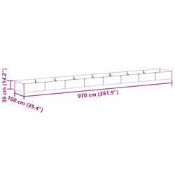 Jardinière Surélevée 970 X 100 X 36 Cm Acier Galvanisé Vidaxl - Vue supplémentaire 2