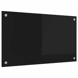 Protection De Cuisine Noir 70 X 40 Cm Verre Trempé Vidaxl