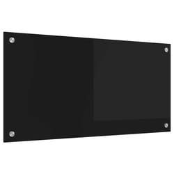 Protection De Cuisine Noir 80 X 40 Cm Verre Trempé Vidaxl