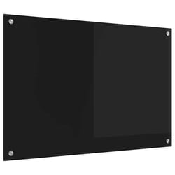 Protection De Cuisine Noir 90 X 60 Cm Verre Trempé Vidaxl