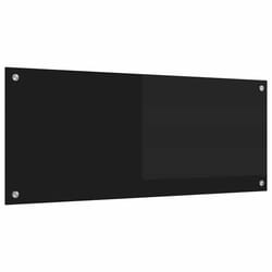 Protection De Cuisine Noir 100 X 40 Cm Verre Trempé Vidaxl