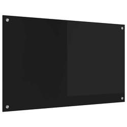 Protection De Cuisine Noir 100 X 60 Cm Verre Trempé Vidaxl