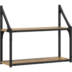 Étagère Murale avec étagère chêne artisanal 60 x 21 x 51 cm vidaXL